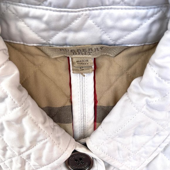 Auc BURBERRY LONDON  white nova check quilted jacket S - Picture 9 of 14